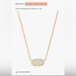 Kendra Scott Elisa pendent in Iridescent Drusy